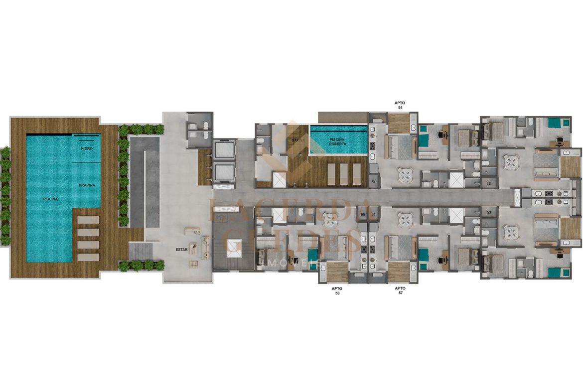 Planta geral do pavimento do Kawakubo Residencial