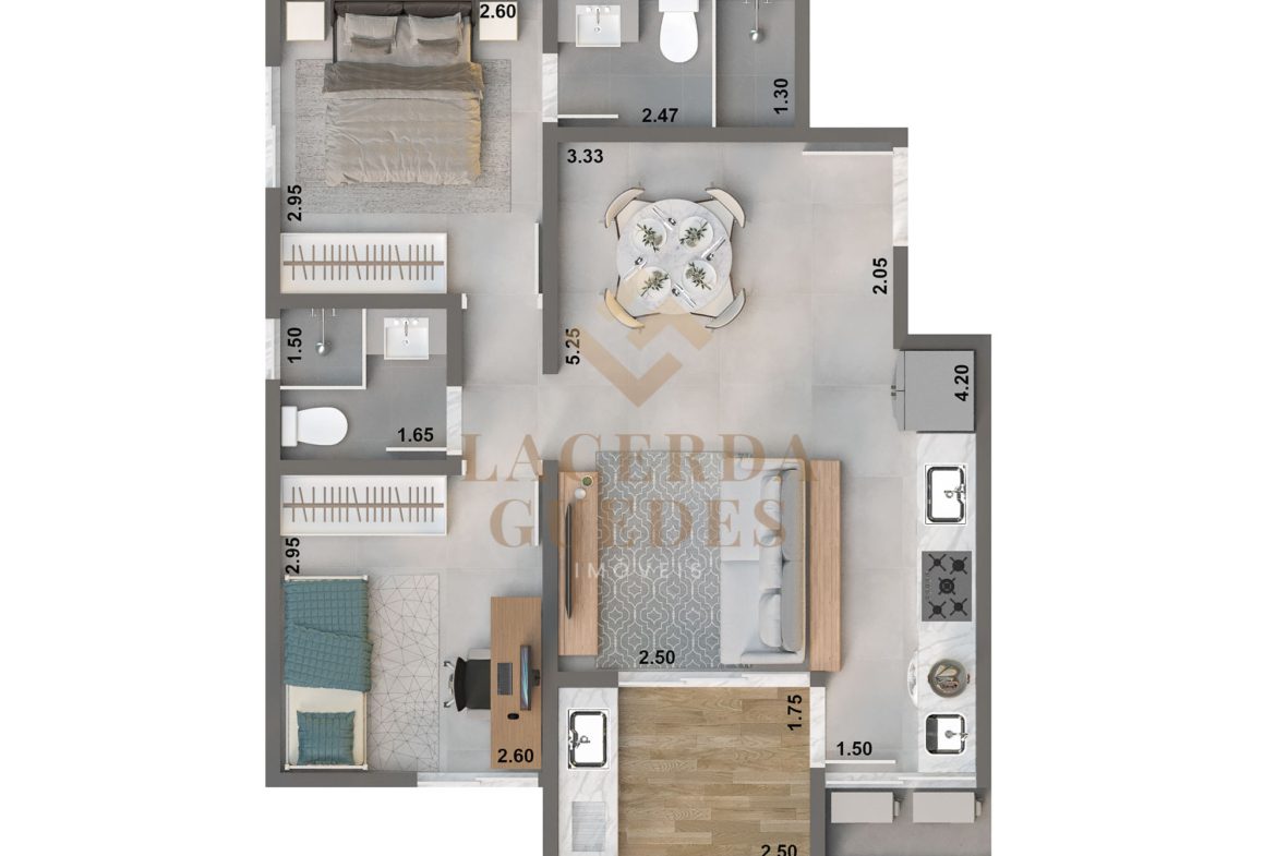 Planta de apartamento do Kawakubo Residencial