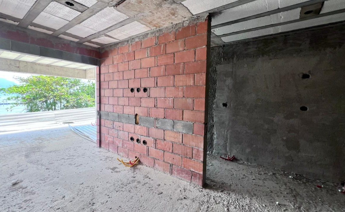 Área interna do apartamento durante a construção