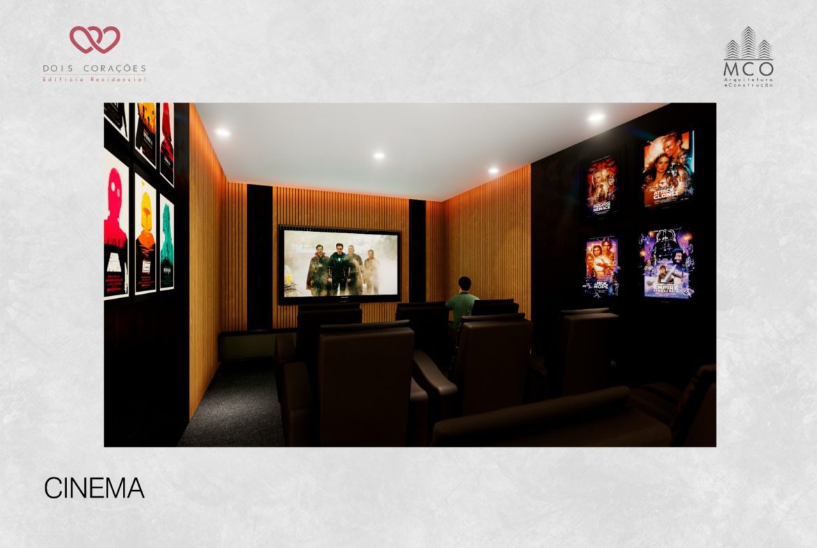 Sala de cinema do condomínio