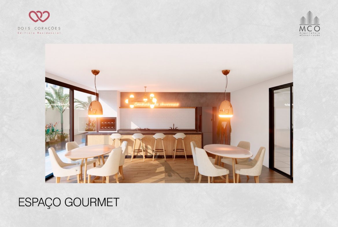 Área gourmet e convivência do Residencial Dois Corações
