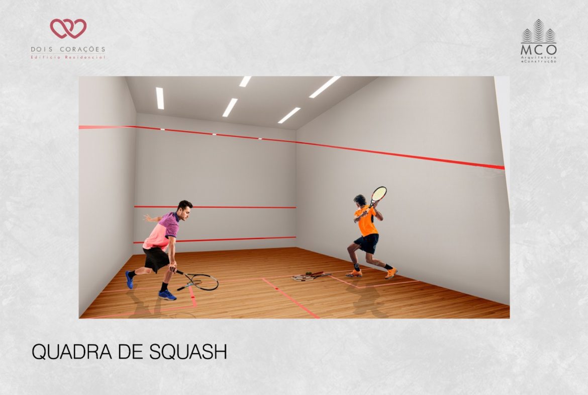 Quadra de squash do condomínio