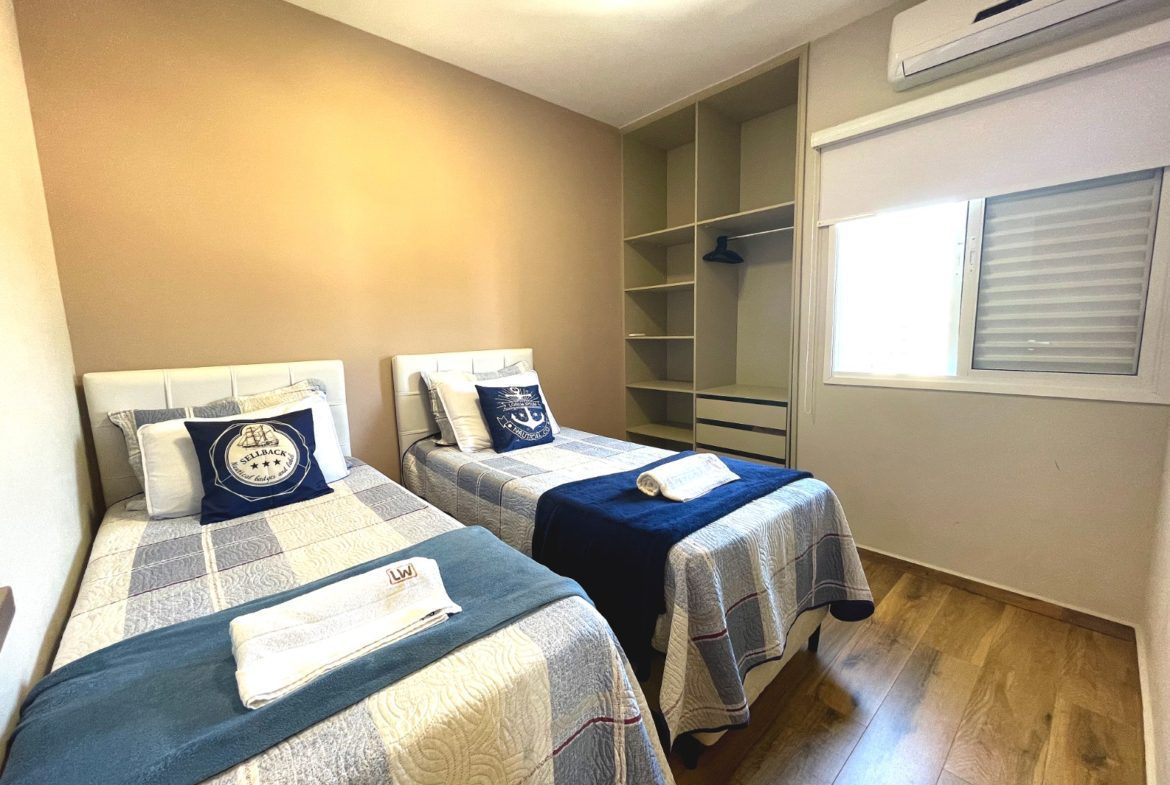 Segundo dormitório mobiliado do apartamento