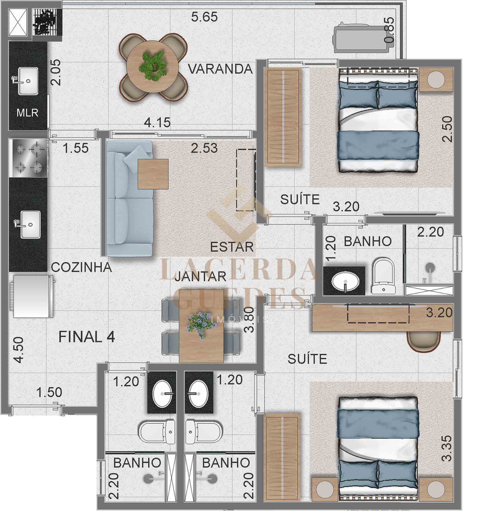 alpha-side-toninhas-ubatuba-27 Planta de apartamento do empreendimento nas Toninhas