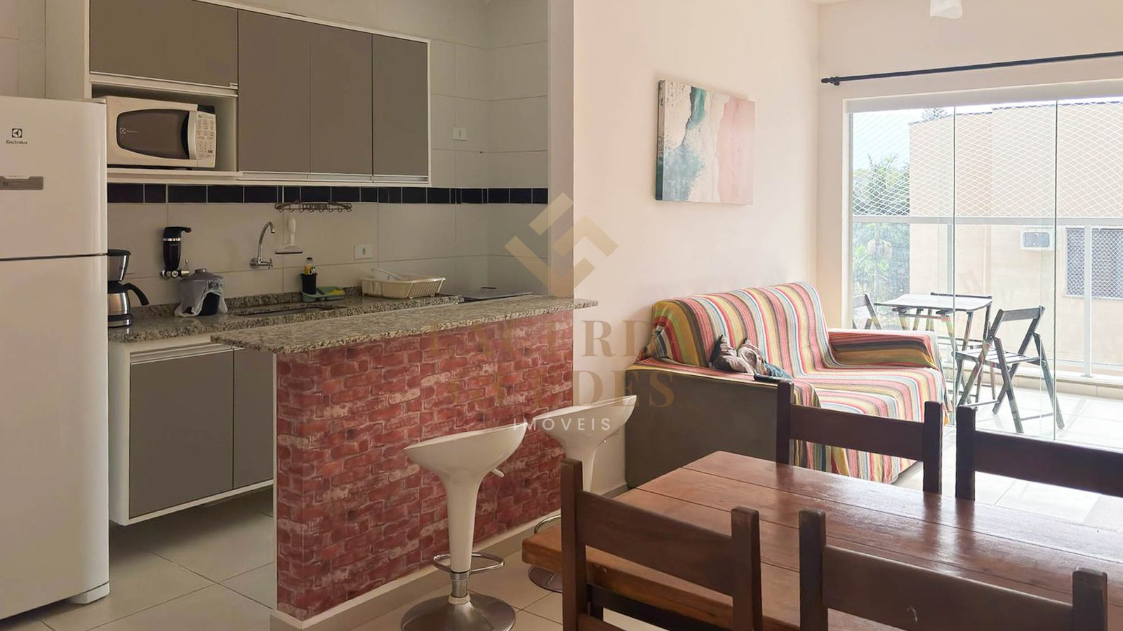 apartamento-itagua-75m2-varanda-gourmet-6 Cozinha com bancada e armários