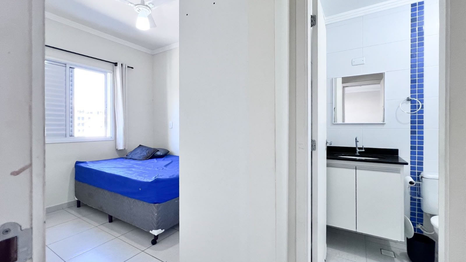 apartamento-65m2-itagua-2-dormitorios (7) Dormitório do apartamento de 65 m² no Itaguá