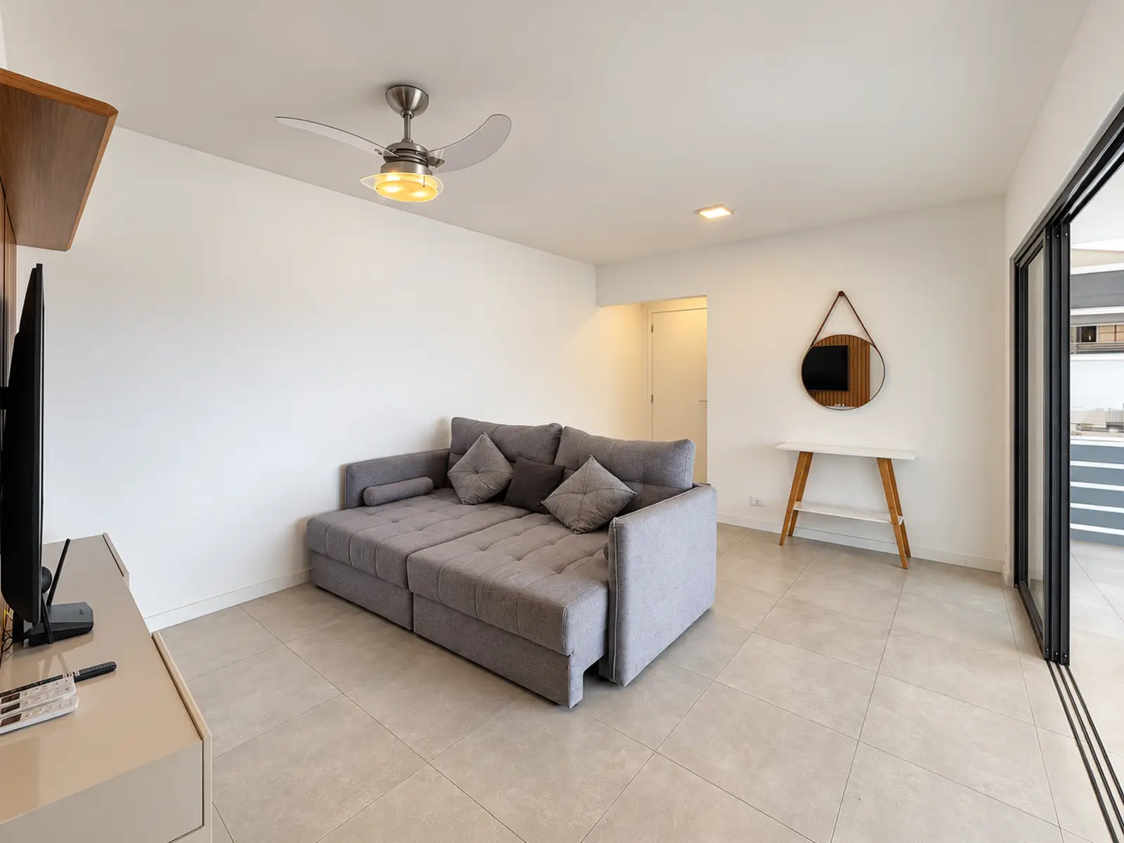 apartamento-duo-itagua-112m2-sala Sala ampla do apartamento de 112 m² no Duo Itaguá