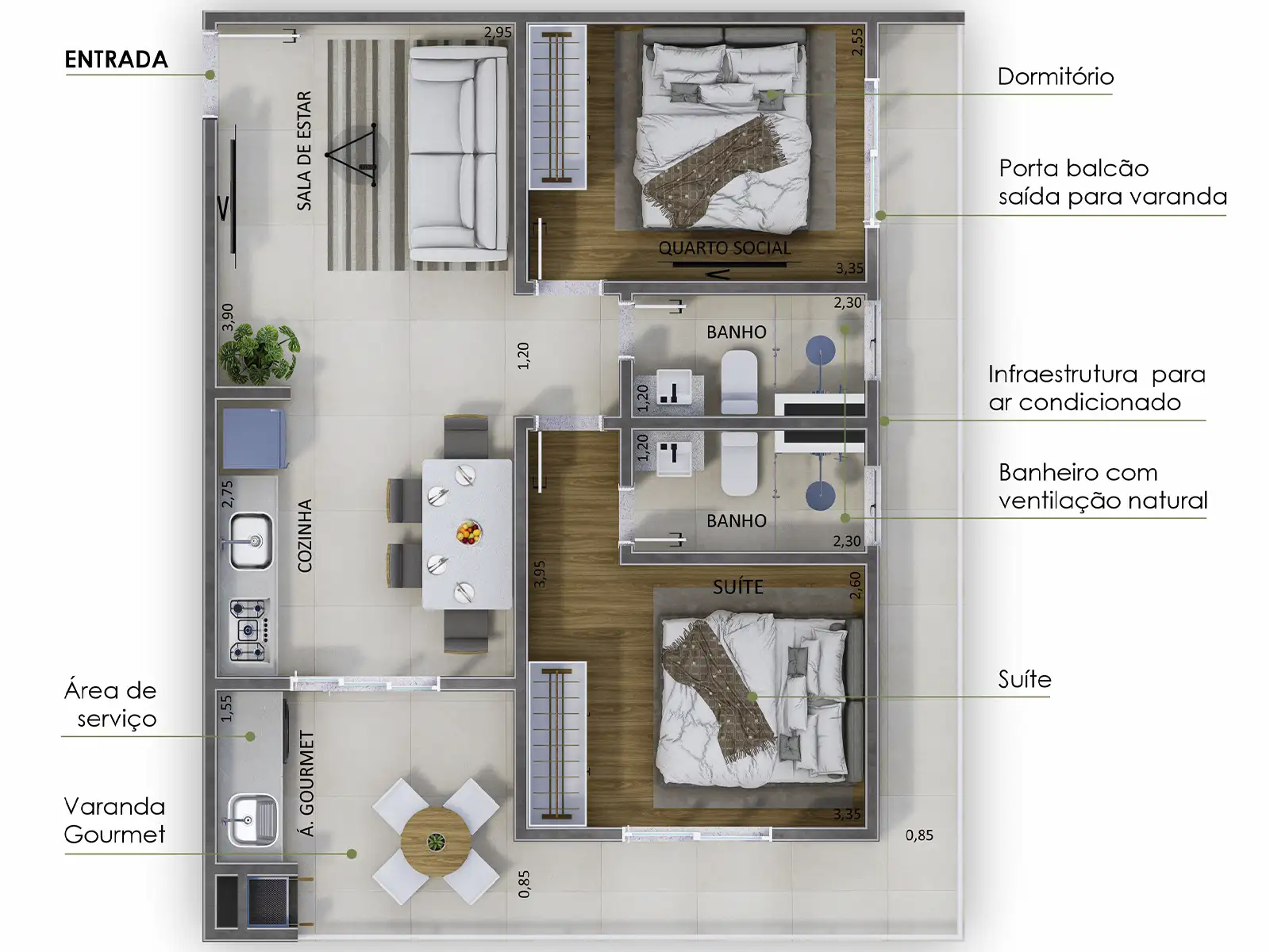 residencial-kaa-centro-ubatuba-planta-2 planta tipo do kaa pré lançamento em ubatuba