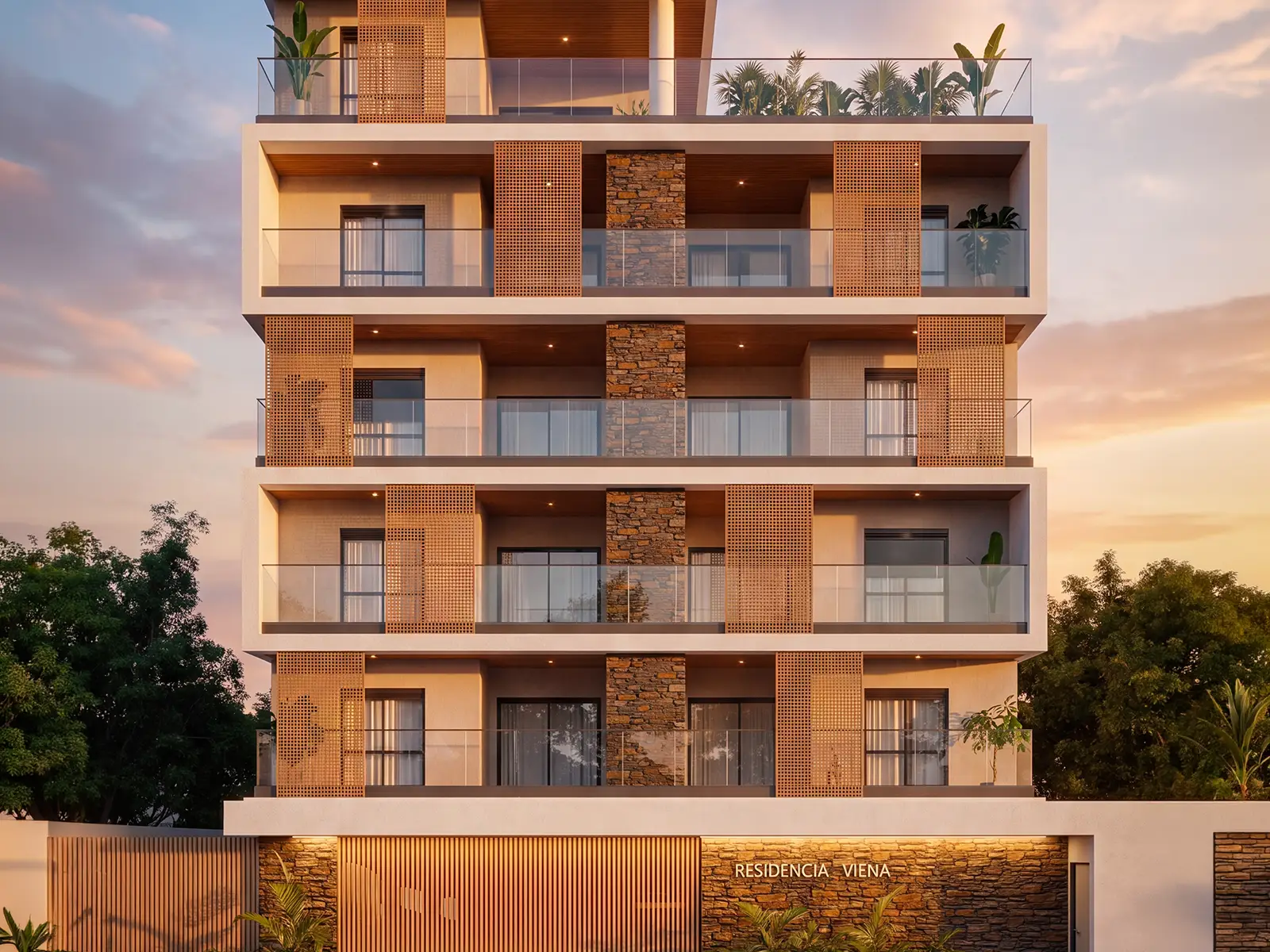 residencial-viena-centro-ubatuba-fachada-frente Perspectiva frontal do Residencial Viena no Centro de Ubatuba