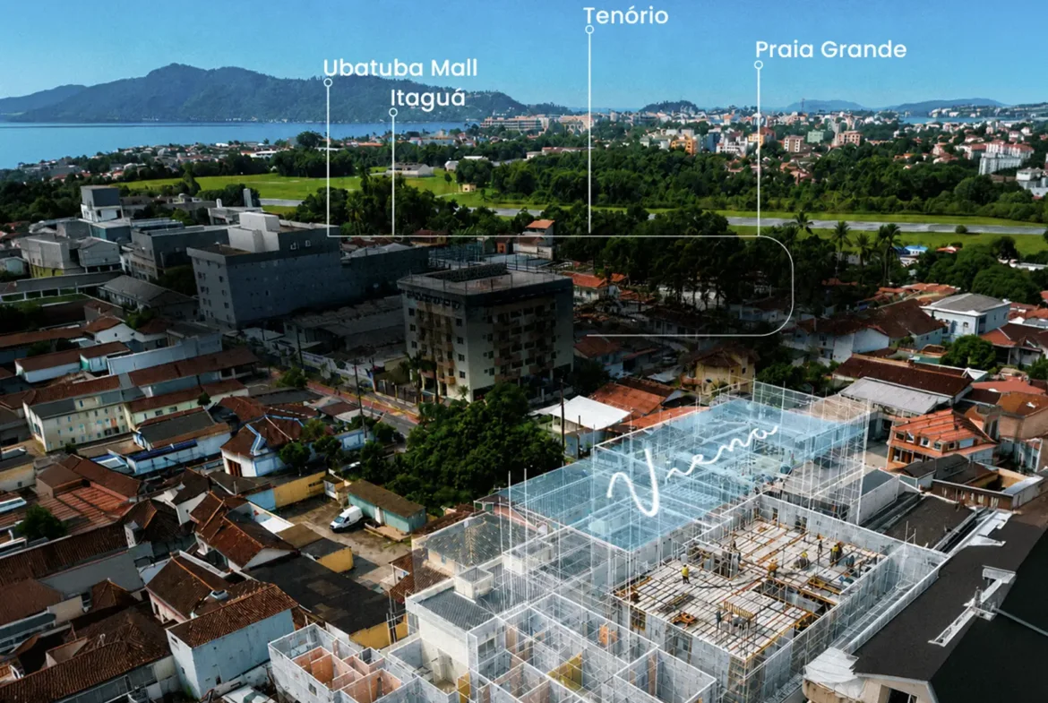 Localização do Residencial Viena no Centro de Ubatuba