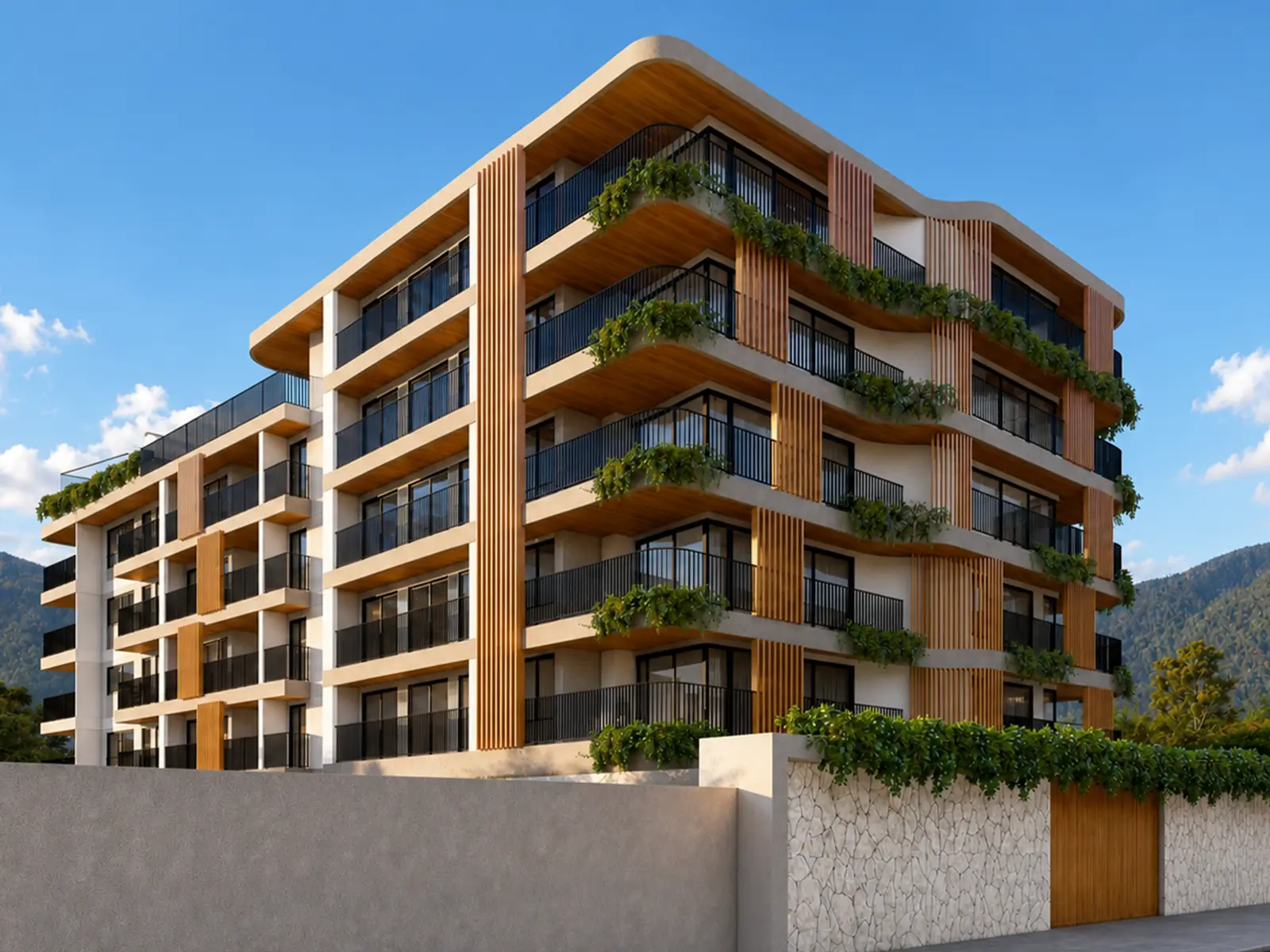 rio-residencial-ubatuba-lancamento-preco-de-custo-12 Perspectiva externa do Rio Residencial no Centro de Ubatuba