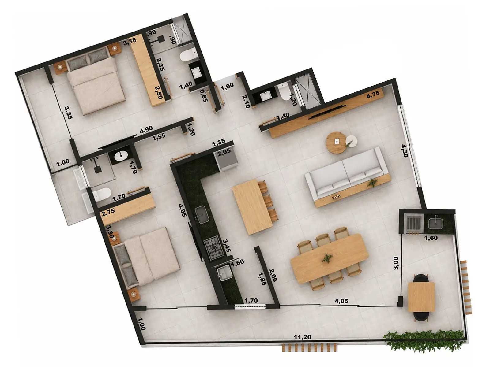 rio-residencial-ubatuba-lancamento-preco-de-custo-18 Planta Tipo 4 de 110,36 m² do Rio Residencial