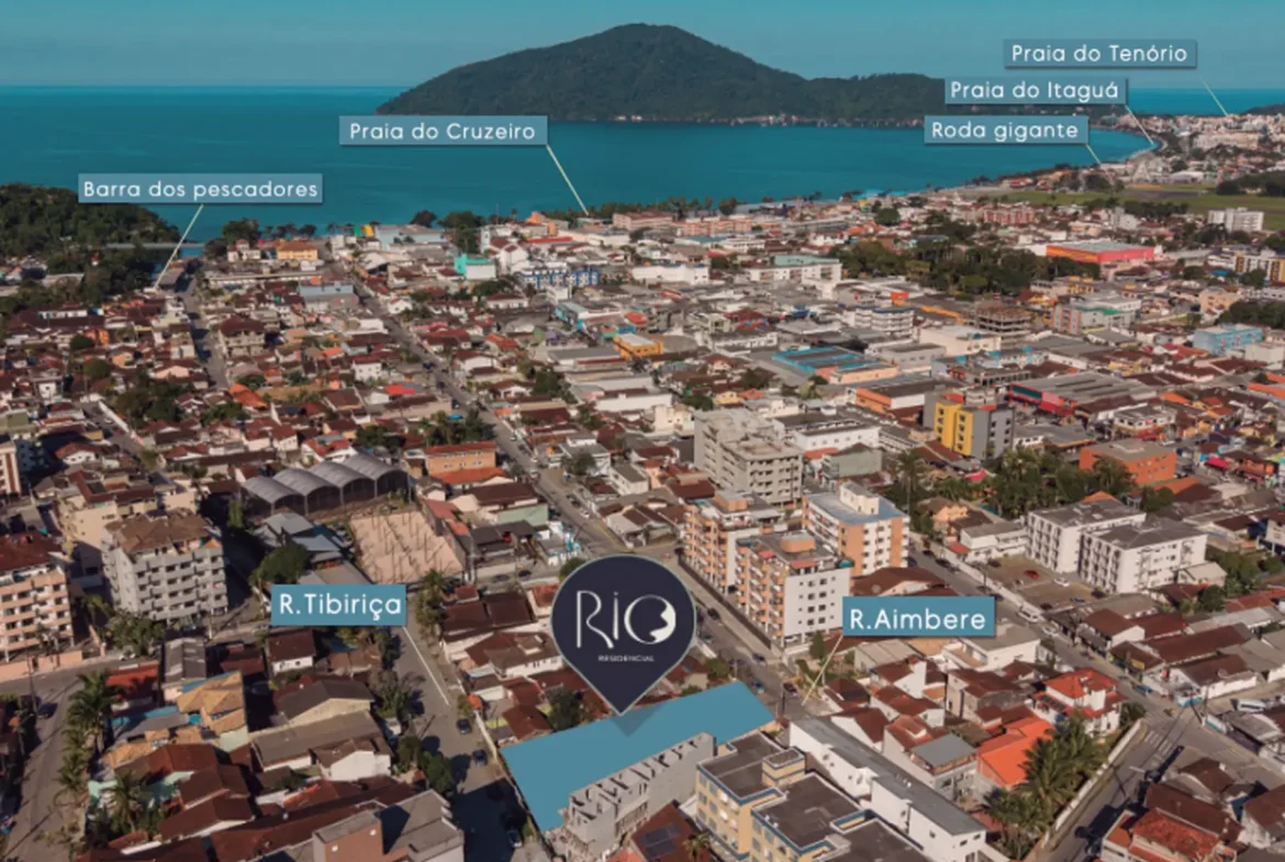 Vista aérea do Rio Residencial em Ubatuba